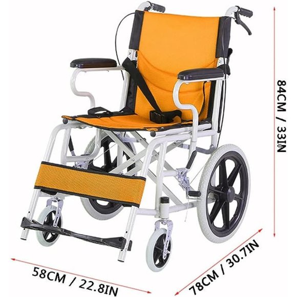 Colorful Lightweight Transport Wheelchair Medical Orthopedic Foldable Portable - Picture 2 of 12